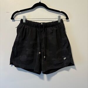 Fabletics Black Camo Athletic Shorts Size Small
